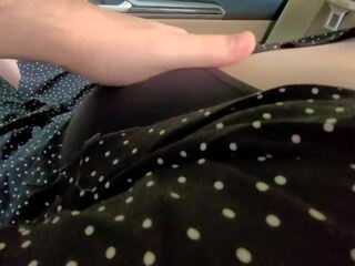 I picked up stranger and let him touch my big boobs in the mobil before he fucked me
