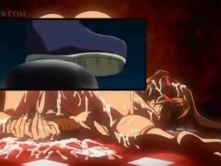 Gigantyczne wrestler hardcore pieprzenie za słodkie anime lassie