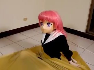 Kigurumi vibrating v vacuum lůžko, volný vysoká rozlišením dospělý film 8e