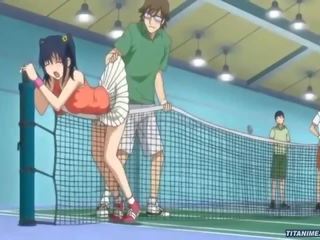 Ένα λάγνος τένις πρακτική