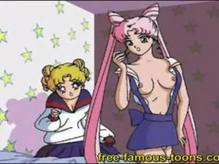 Sailormoon lesbietiškas orgijos